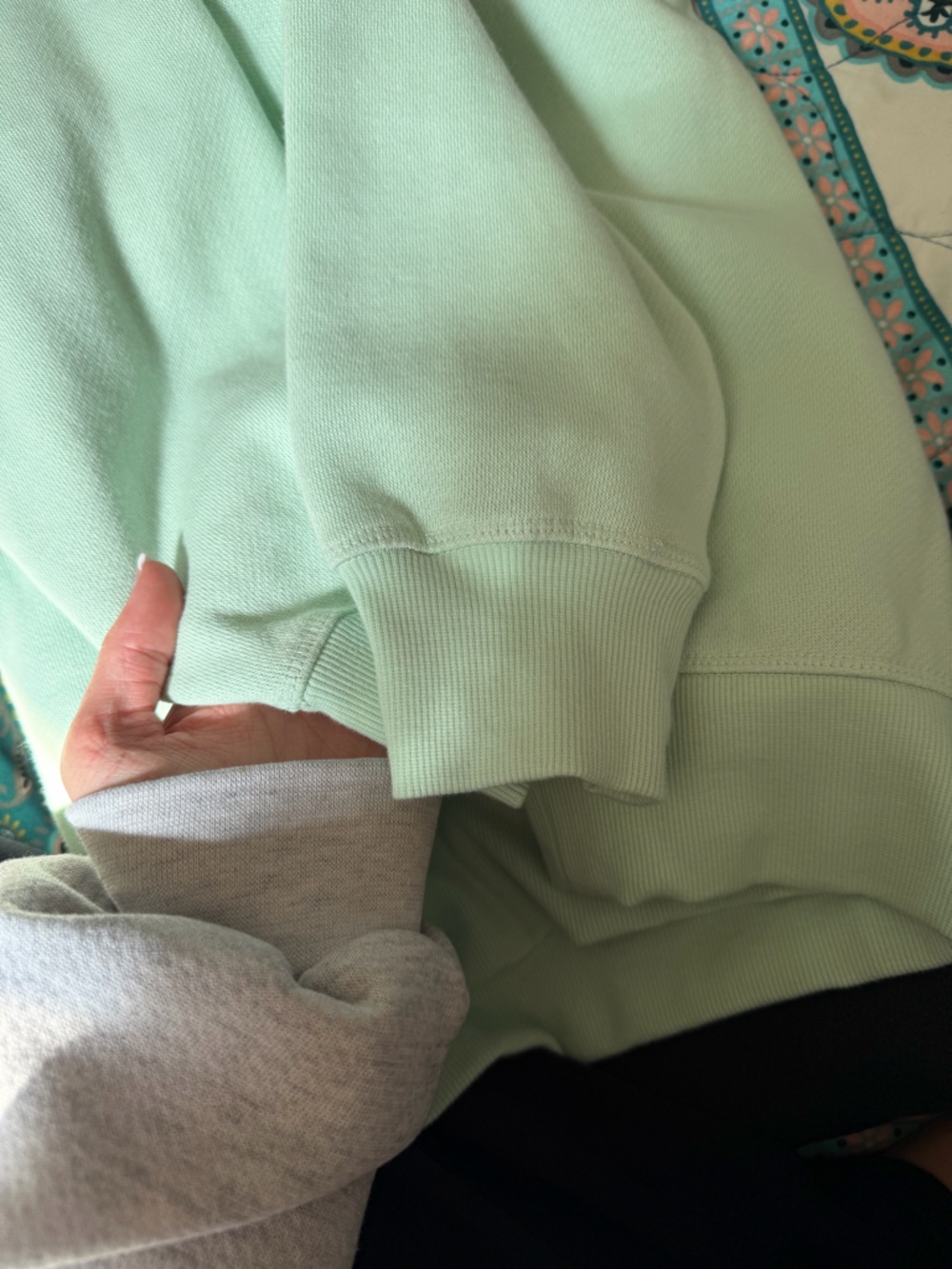 PINK Victoria's Secret Mint Green Pullover Hoodie - Picture 4 of 4